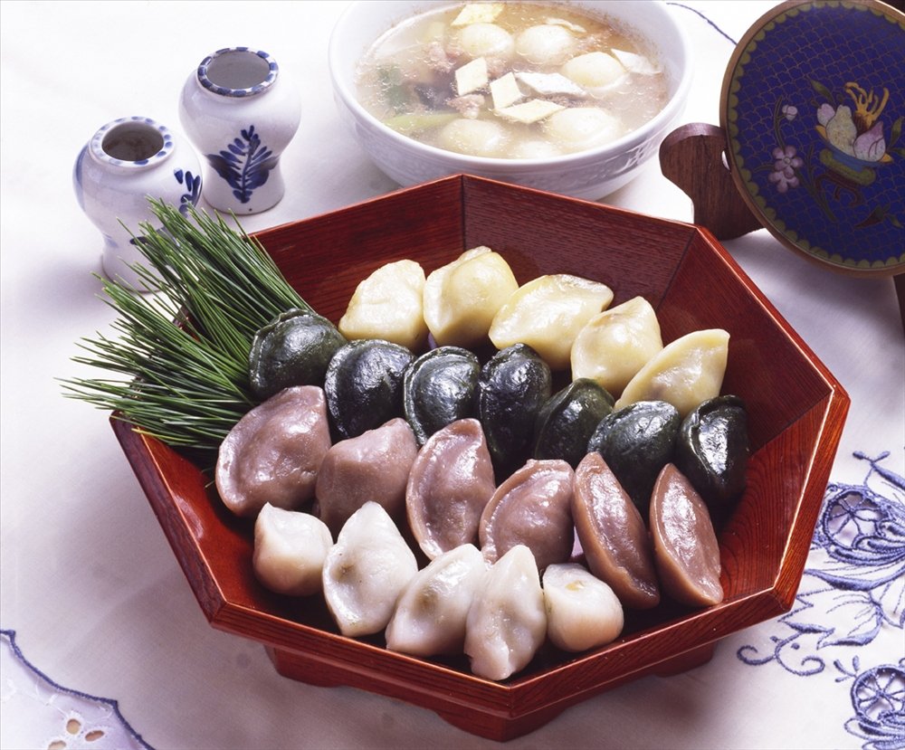 Songpyeon, the half-moon rice cakes eaten during the Korean Chuseok holiday