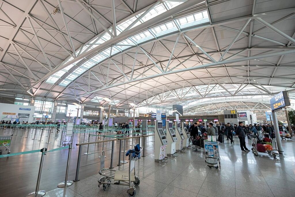 Departure hall of Incheon International Airport Terminal 1