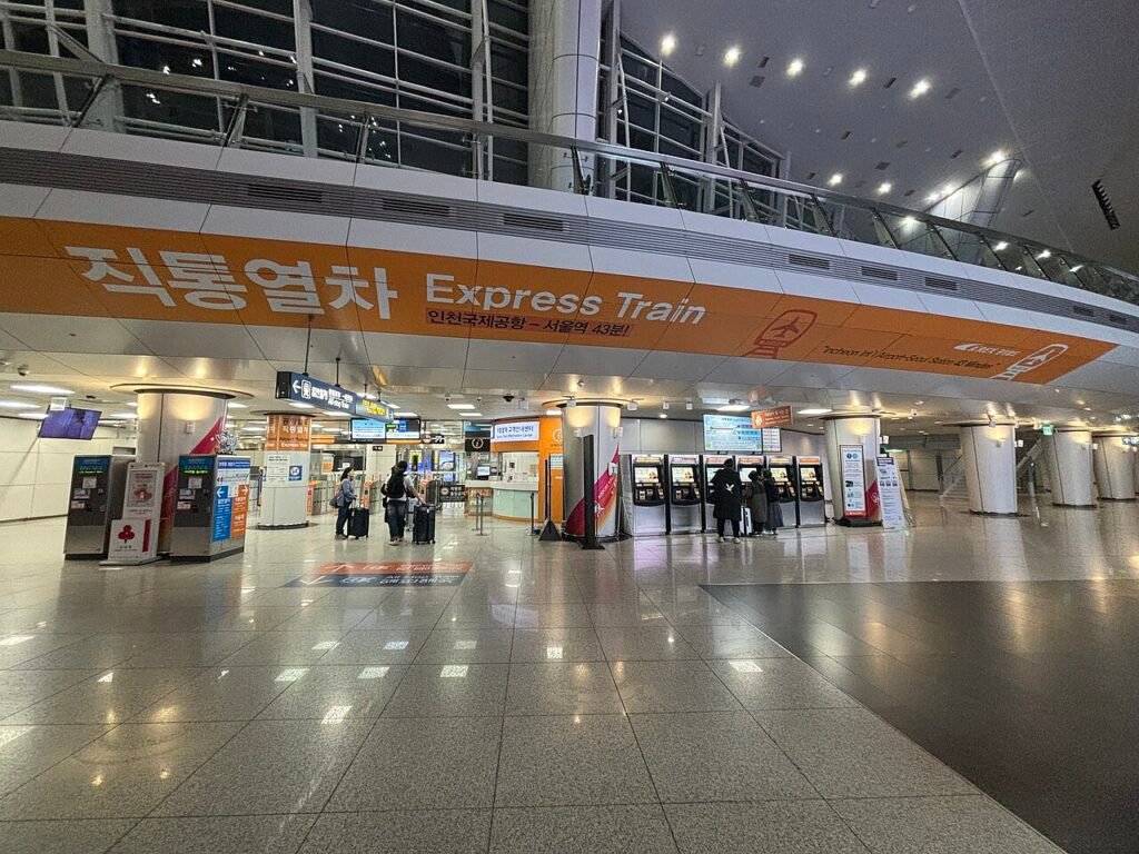 AREX Express Train concourse at Incheon International Airport Terminal 1 Station