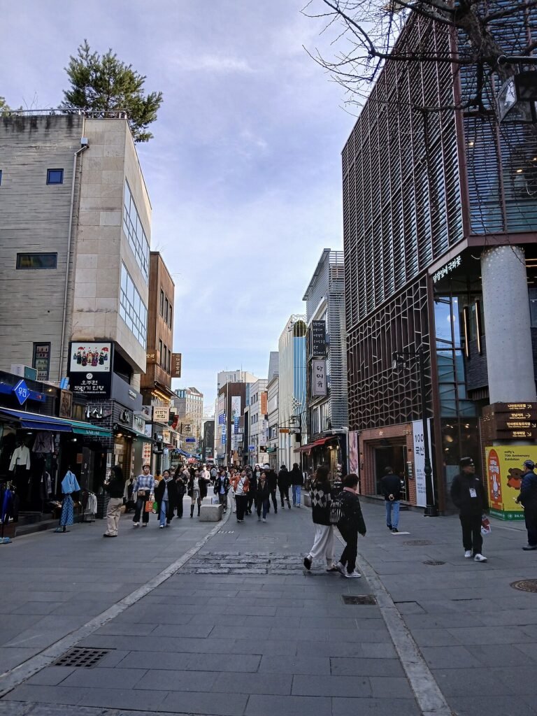 Insadong-gil, the traditional culture street in Seoul known for craft shops and pottery studios