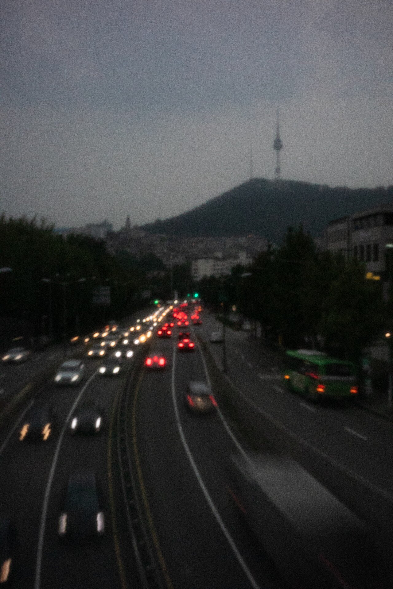N Seoul Tower on Namsan seen from Itaewon, Seoul