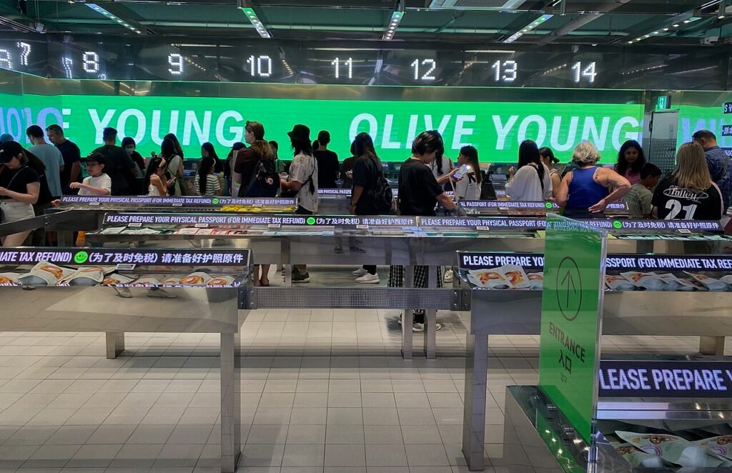 Olive Young flagship store in Myeongdong, Seoul, Korea's biggest beauty retailer