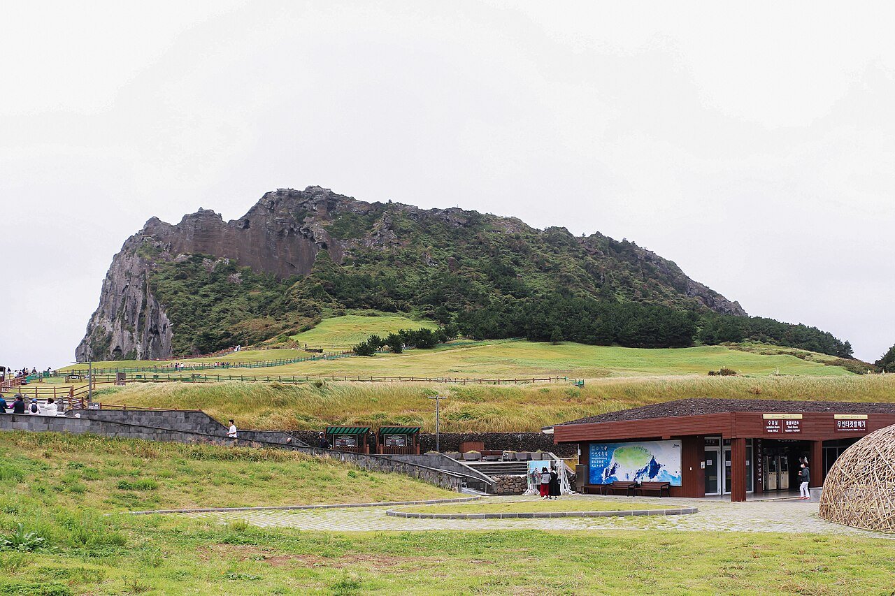 Seongsan Ilchulbong crater rim seen from the coastal trail on Jeju