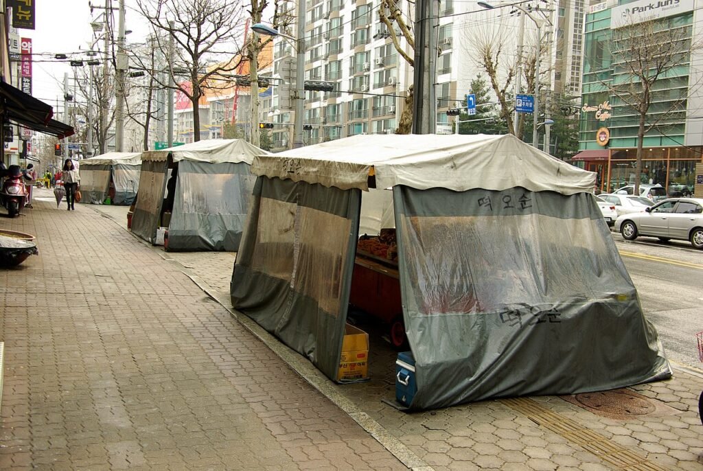 Street food stalls in Seoul