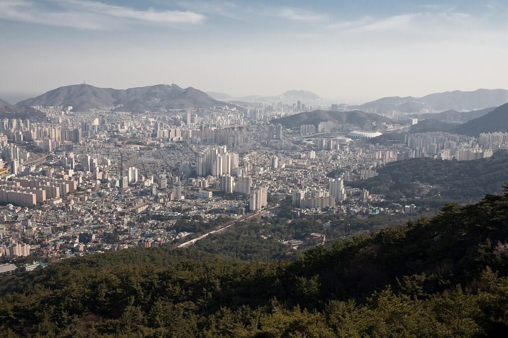 Cityscape of Busan, home to the ZM-illennial cafe