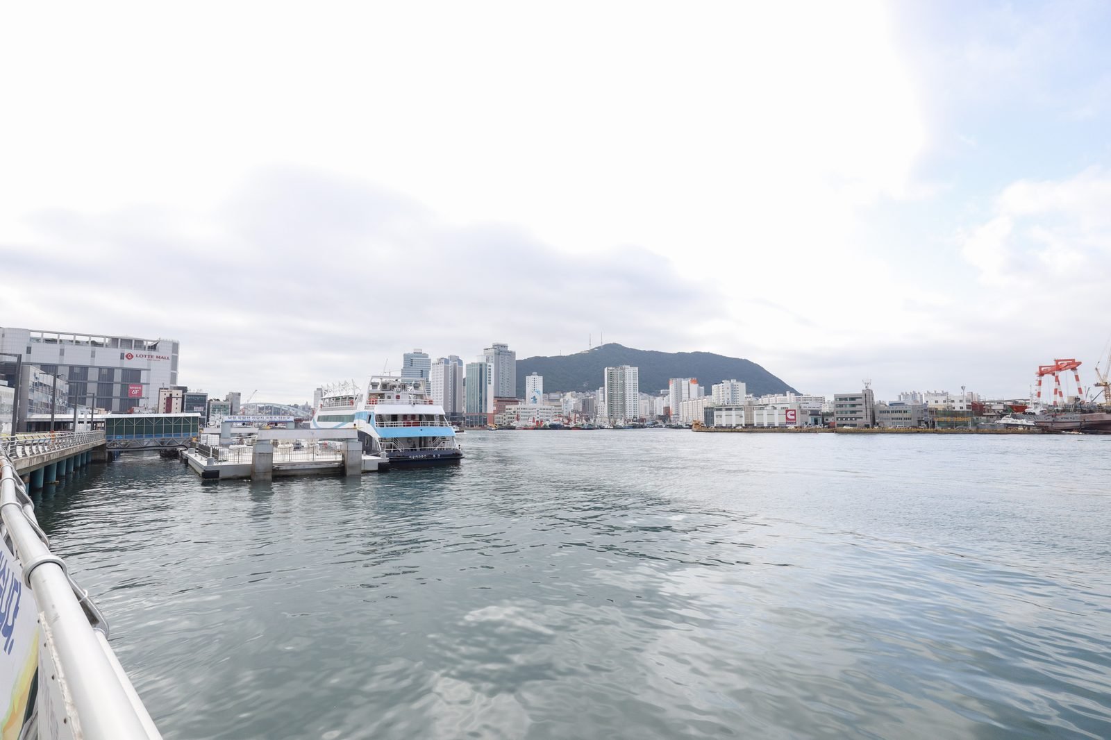 Seafood stalls and tanks inside Jagalchi Fish Market in Busan